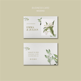 素雅商务婚礼卡片设计模板